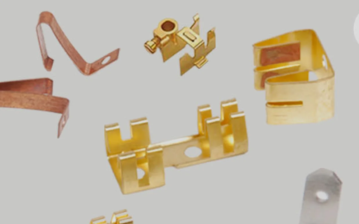 Pressed and sheet-cut brass and copper components