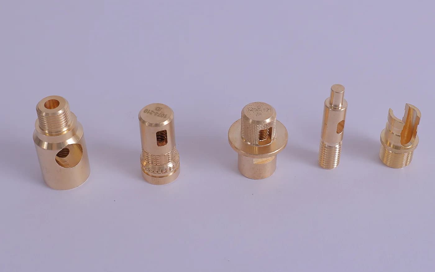 Brass sprayer nozzle bodies with side ports, windowed swirl sleeves and threaded stems