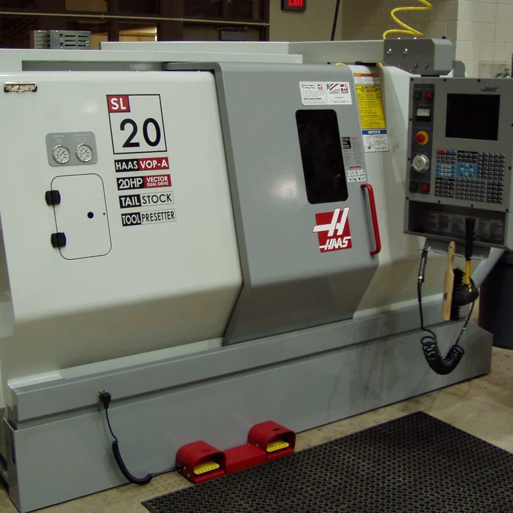 A CNC turning centre on the shop floor